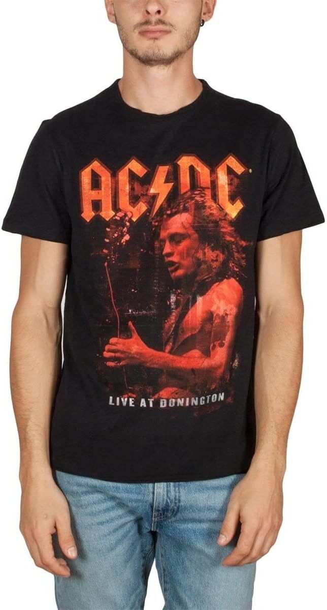 Amplified Unisex Adult Live At Donington AC/DC T-Shirt L Black | eBay