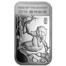 1 oz Silver Bar - APMEX (2016 Year of the Monkey)