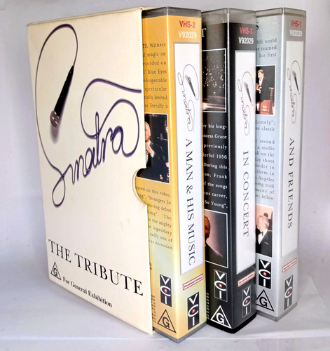 Frank Sinatra The Tribute-Sinatra & Friends VHS Video Cassette Box Set Rated G - 第 1/8 張圖片