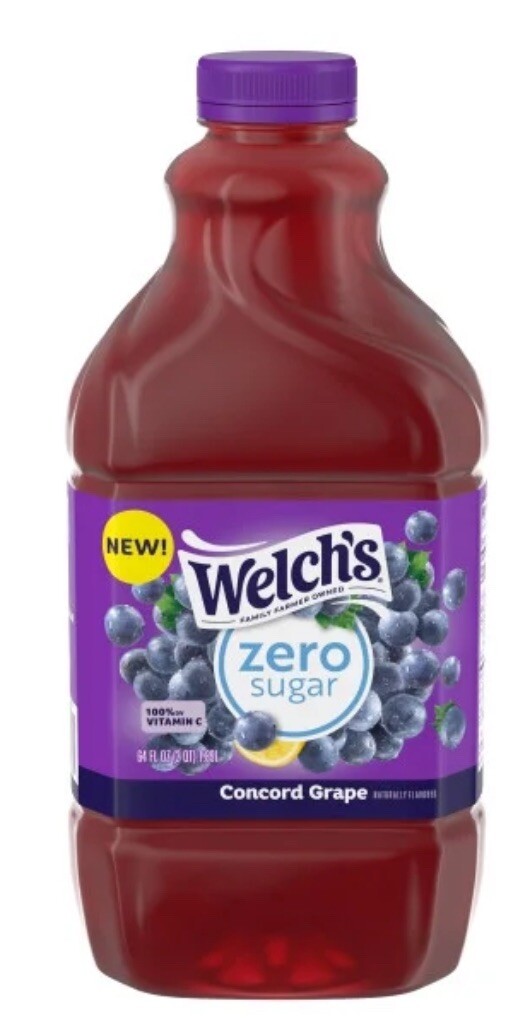 Welch's Black Cherry Concord Grape Juice NEW! Welch's Zero