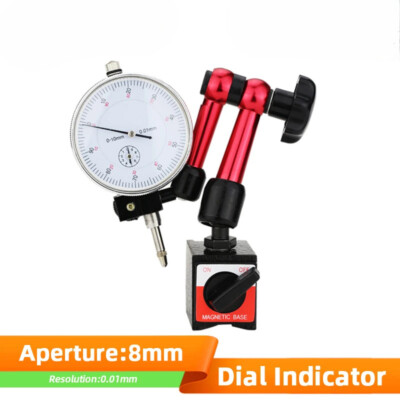 New Dial Indicator Magnetic Comparator Dial Gauge Magnetic Stand Base Micrometer