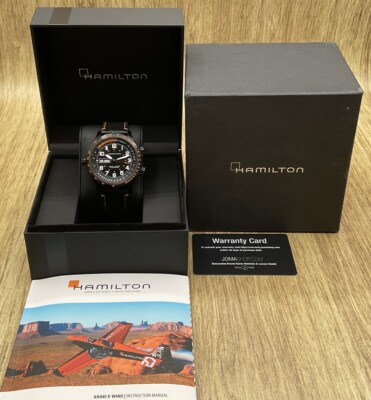 Hamilton Khaki Aviation Men's 45mm Black Watch Ref. H777850 With Box!