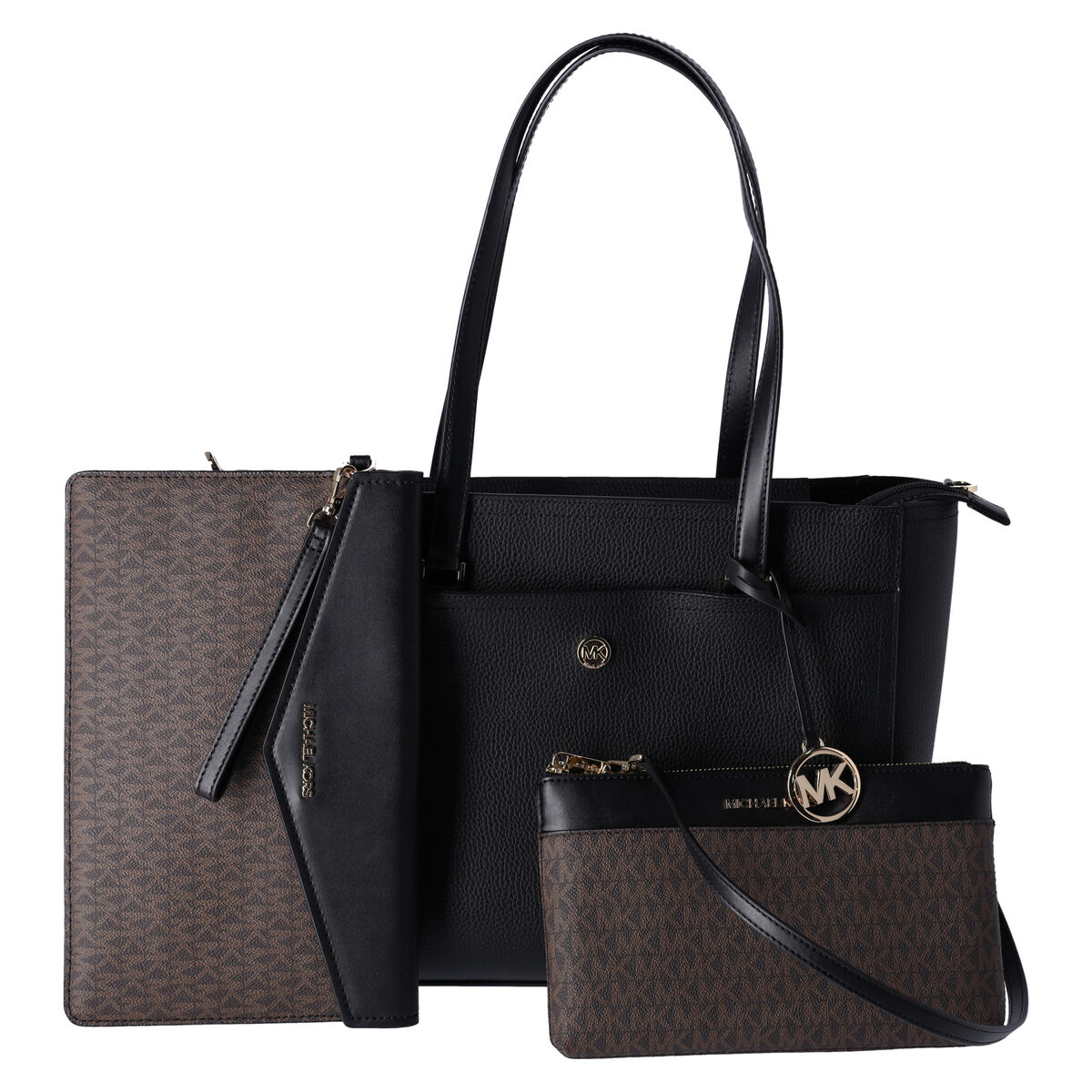 Michael Kors Maisie Large Leather 3-in-1 Tote Bag Black Michael Kors Maisie Large Leather 3-in-1 Tote Bag Black