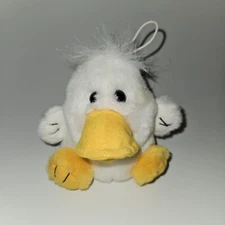 VTG MJC White Yellow Duck Plush Bean Bag Stuffed Animal Toy Bird 1994
