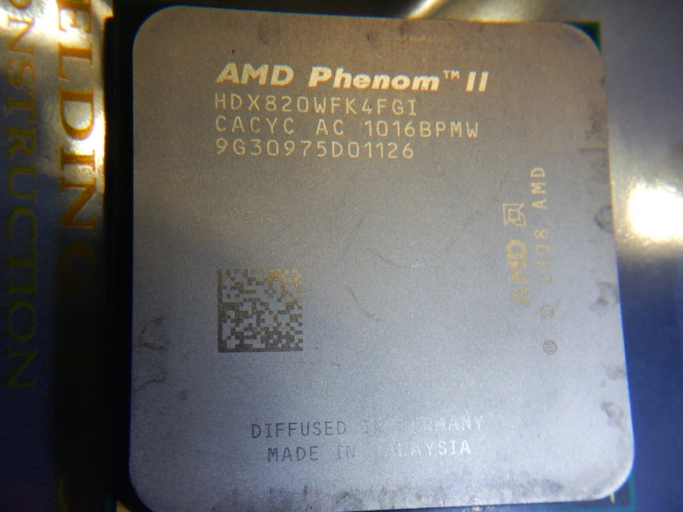 AMD Phenom II X4 820 2.8GHz Socket AM2+/AM3 CPU Processor HDX820WFK4FGI - Image 2 of 2