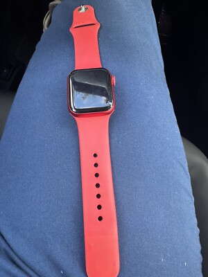 Apple Watch Series 6 40mm Aluminum Case Red Sport Band Smart Watch -M00A3LL/A