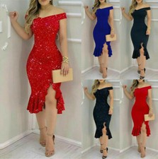 Elegante Vestido Corto para Mujeres Fuera del Hombro Noche Cóctel Formal Fiesta Baile de graduación Vestido