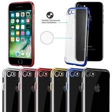 For Apple iPhone SE 2020 , Clear Case Shockproof TPU Gel Cover 9H Screen Glass
