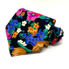 Vintage Nino Cerruti Men's Neck Tie - 100% Silk Made in USA Colorful Floral