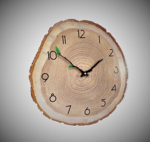 Madera Handmade Antiguo Nuevo Diseño Natural Maciza Reloj de Pared Decor Regalo - Bild 6 von 8