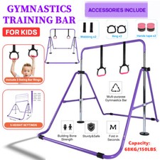Purple Gymnastics Bar Expandable Horizontal Training Bars For Children Kids Gym
