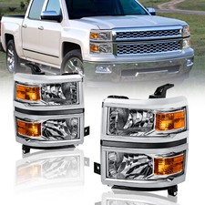 Pair Front Headlight Assembly For 2014-2015 C...