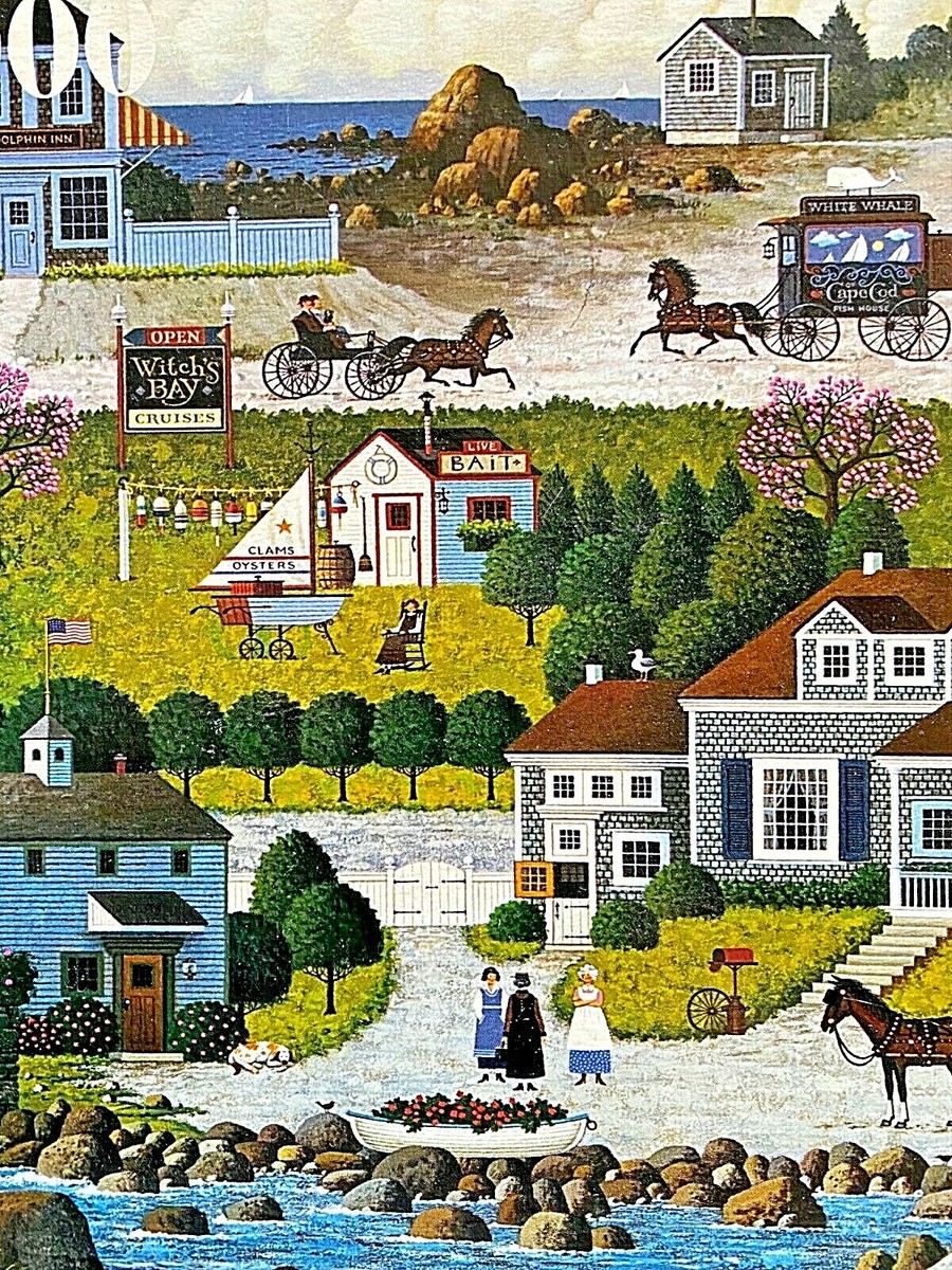 Cricket Hawk Harbor COMP 1987 VINTAQGE 1000 Piece Puzzle Bay Cricket Hawk Harbor COMP 1987 VINTAQGE 1000 Piece Puzzle Bay