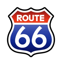 Route 66 sticker road sign weatherproof  bumper vinyl decal