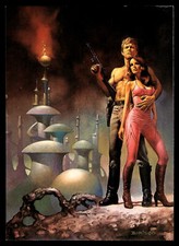 Comic Images Boris Fantasy Art Exotic Card # 20 Domes Space Alien Man Woman