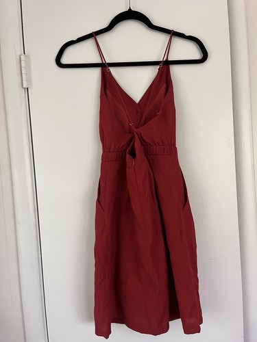 NWT - Size XS Willow & Root Burnt Orange Racerback Adjustable Strap Button Dress - Picture 3 of 9
