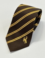 Statesman Ties UW University of Wyoming Cowboys 3.25” Necktie Personalized Tag