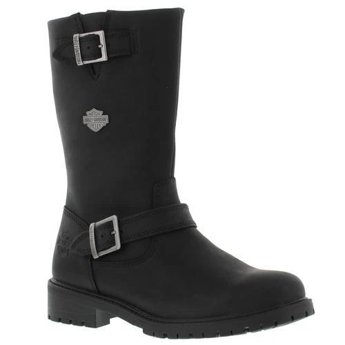 Harley Davidson Randy Mens Black Leather Biker Boots Size UK 8 11