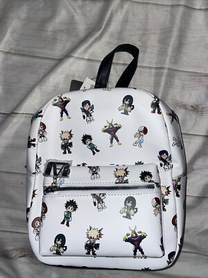 NEW My Hero Academia Mini Backpack Chibi Bag White Anime Manga Japan Hot Topic