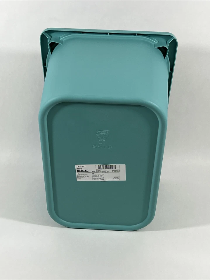 Caja de Almacenamiento Grande Ikea Trofast Turquesa 16 1/2 x 11 3/4 x 9" Nueva Foto 4 de 4