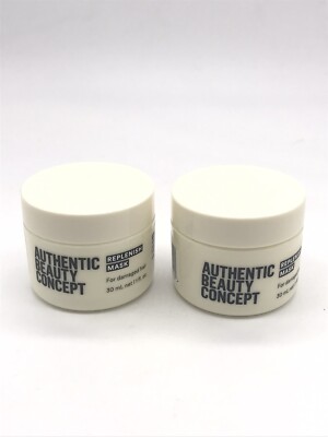 2x Authentic Beauty Concept Replenish Hair Mask 30ml 1oz Ea