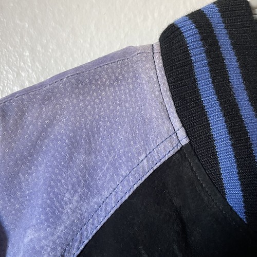 Indy Colts Jacket Coat, XXL Mens Suede, Vintage Distressed, Black Blue - Picture 5 of 7
