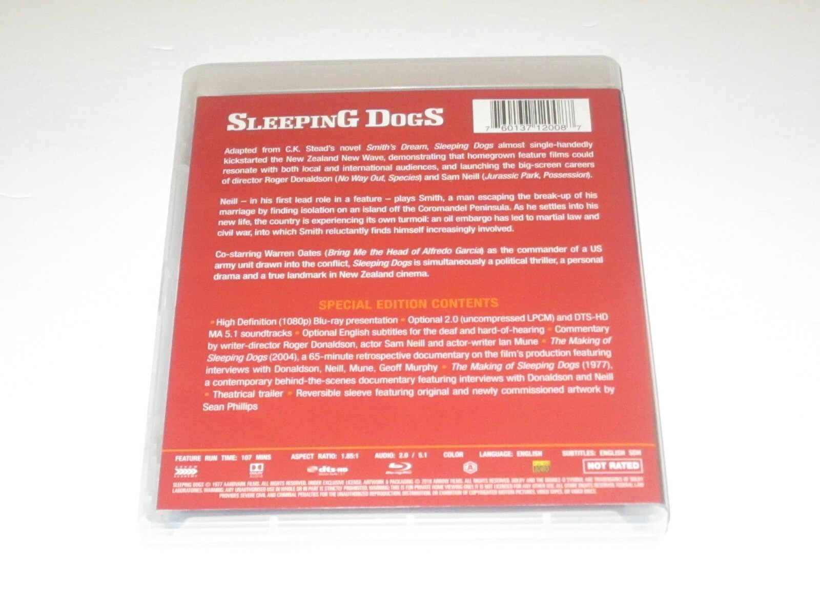 Sleeping Dogs Blu-ray 1977 Sam Neill Warren Oates Arrow Academy