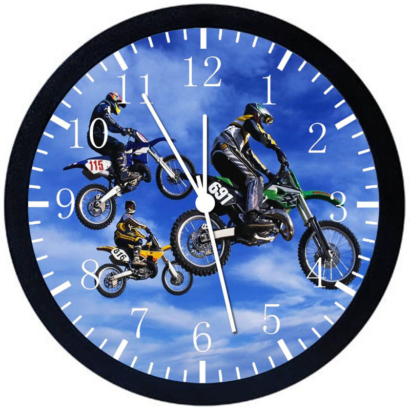 Motorcross Motor Cross Black Frame Wall Clock Nice For Decor or Gifts E131