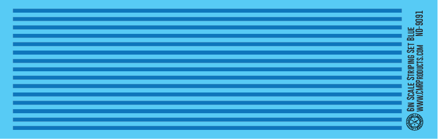 N Scale - Scale Striping Set 6in Blue