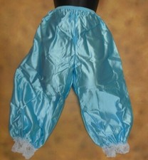 DANCE COSTUME LACE BLOOMERS CHILD SIZES TAP BLUE Victorian Satin Sky blue
