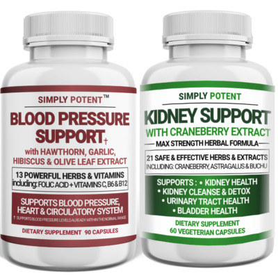 Kidney Support+Blood Pressure Support | Kidney & Heart Health, Blood flow, Detox