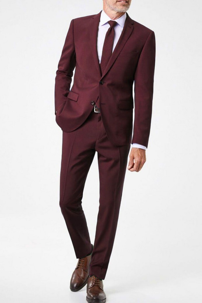 Costume Mariage Homme Veste Rouge Bordeaux Homme Costume