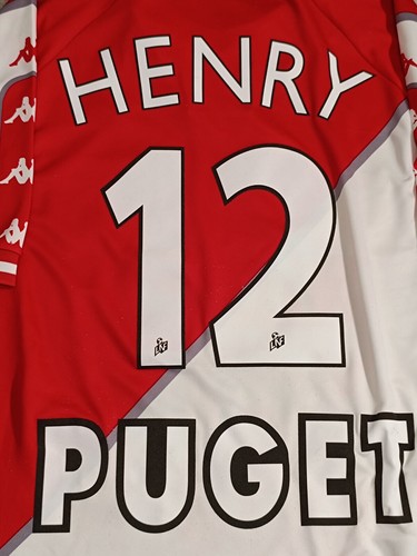 maglia calcio vintage AS MONACO maillot Henry 1998 1999 Kappa Fedcom Puget - Foto 3 di 12