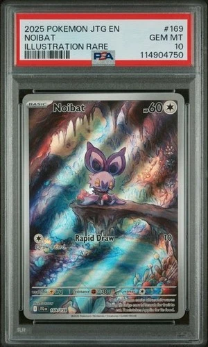 Noibat Illustration Rare Holo 2025 Pokémon Journey Together #169/159 PSA 10