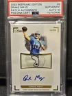 2022 Keepsake Football Edition Drake Maye Helmet Sticker and Auto /99