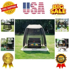 Screen House Gazebo, 6-10-15 Person Pop Up Igloo Screened Canopy Tent with Mo...