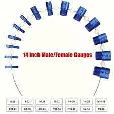 Multi - Size Nut And Bolt Thread Checker Kit for Diverse Fasteners Fits Repairs