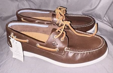 Sperry Men's 12M Leather New With Tags NWT Brown Plush Wave Deck Shoes!