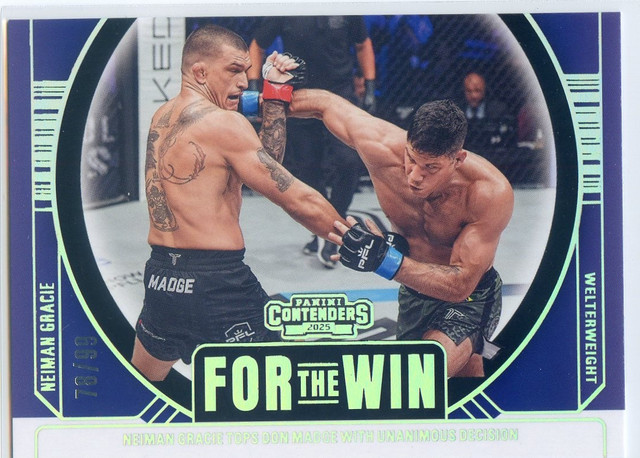 2025 Panini Contenders PFL NEIMAN GRACIE #19 FOR THE WIN SILVER /99