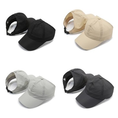 Men Women Breathable Fast Mesh Baseball Visor Hat Summer Sun Cap