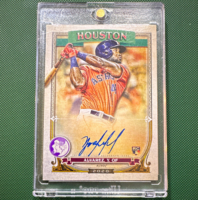 Topps 2020 Gypsy Queen Yordan Alvarez RC Logo Swap Autograph GQA-YA 05/99 Astros