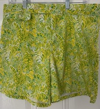 Men's Vintage Lilly Pulitzer MENS STUFF Palm Beach Yellow Green Shorts Swim 36