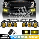 Amber Laser LED Bumper Fog Lights Driving Lamp Kit For 2017-20 Ford F150 Raptor