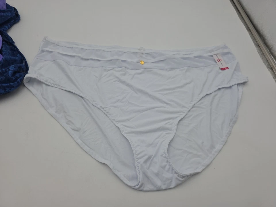 3pr NUEVO CON ETIQUETAS Ashley Stewart Plus Bragas Talla 30/32 5X Púrpura Estampado Animal Blanco 032 Foto 2 de 4