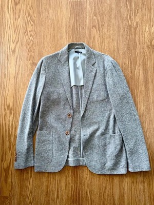Mens Giorgio Armani Upton Gray Textured Cotton 38R Us 48IT Blazer Suit J G2U
