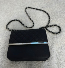 Damen Umhängetasche/Clutch Schwarz gesteppt ...