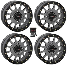 System 3 SB-5 Beadlock Gunmetal Wheels 14" Textron Wildcat XX (4)