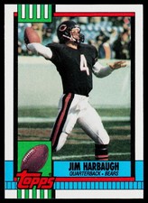 1990 Topps SET-BREAK #366 Jim Harbaugh EX or Better, (HUCK'S)