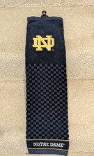 University Of Notre Dame Fighting Irish Golf Towel W/ Clip Very Clean