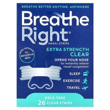 Nasal Strips, Clear, For Sensitive Skin, 26 Clear Strips